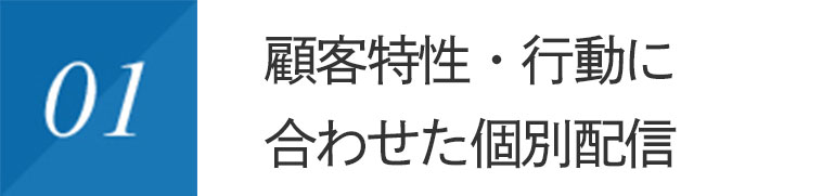 顧客特性・行動に合わせた個別配信